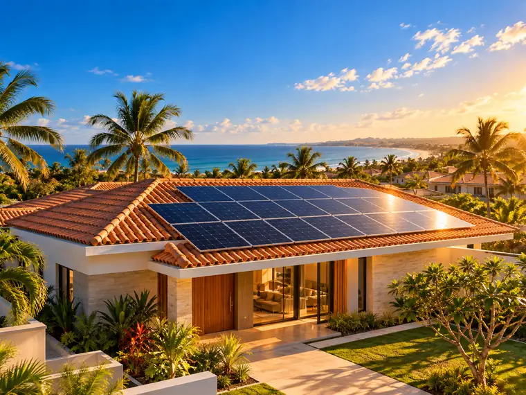 Energia solar residencial – imagem ilustrativa