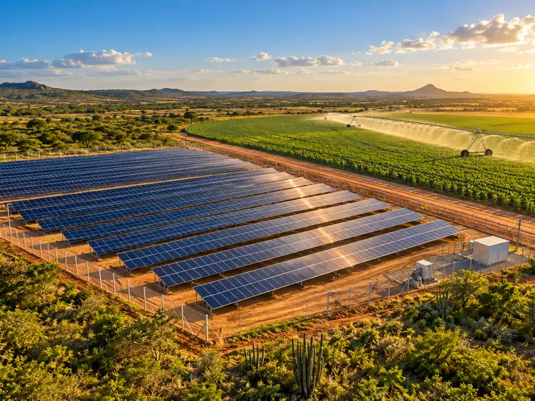 Energia solar rural – imagem ilustrativa